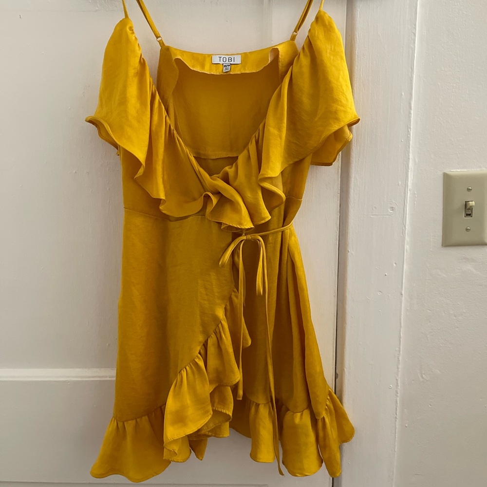 Tobi Ruffle Wrap Dress